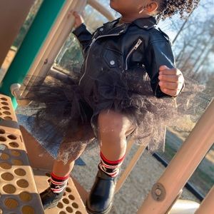 Black leather jacket